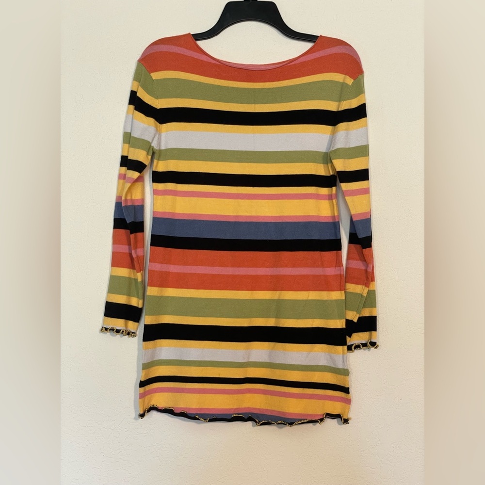 Striped Long Sleeve Mini Dress